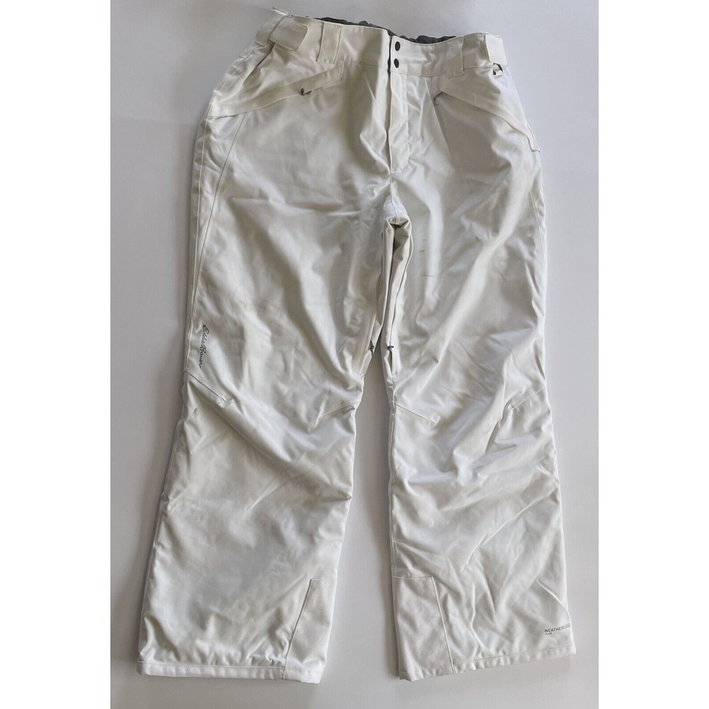 Eddie Bauer Women's WeatherEdge Plus Snow Ski Sledding Pants Size PL White Lined - Picture 2 of 16